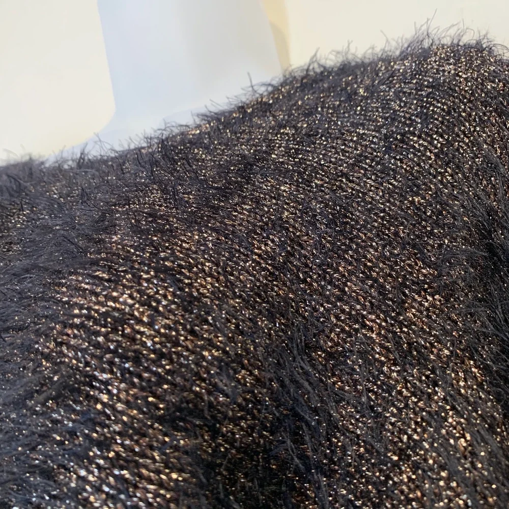 belldini | Gold Black Eyelash Luxe Tunic Sweater